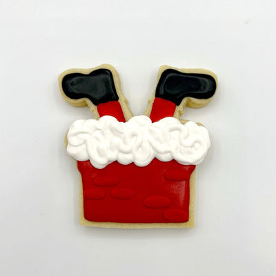 Santa in the Chimney Decorated Sugar Cookie from Southern Home Bakery in Orlando, Florida