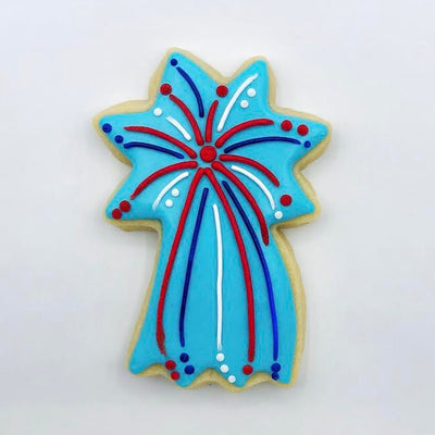 Custom Firework decorated sugar cookie from Southern Home Bakery in Orlando, Florida