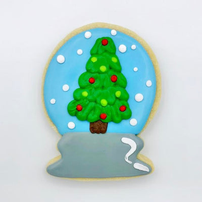 Custom Snow Globe decorated sugar cookie from Southern Home Bakery in Orlando, Florida