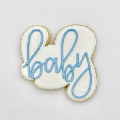Custom decorated "baby" sugar cookie by Southern Home Bakery in Orlando, Florida