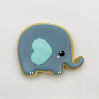 baby elephant decorated sugar cookie from southern home bakery in orlando, florida