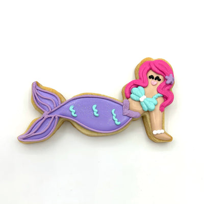 mermaid decorated sugar cookie from southern home bakery in orlando, florida