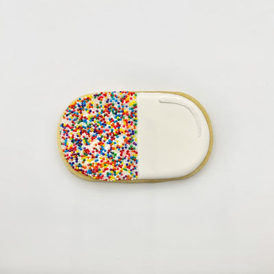 pill decorated sugar cookie from southern home bakery in orlando, florida