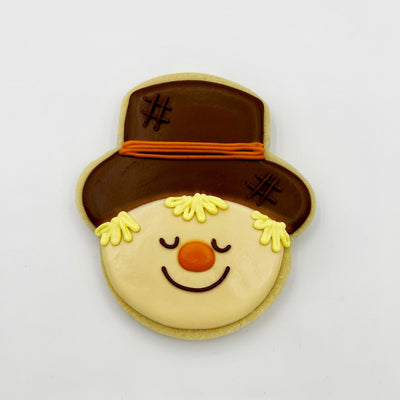 custom scarecrow decorated sugar cookie from southern home bakery in orlando, florida