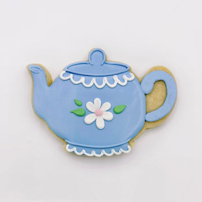 Custom decorated Teapot sugar cookie by Southern Home Bakery in Orlando, Florida.