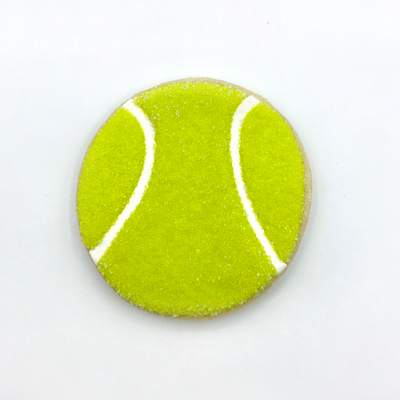 Tennis ball decorated sugar cookie from Southern Home Bakery in Orlando, Florida