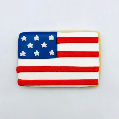 American Flag decorated sugar cookie from Southern Home Bakery in Orlando, Florida