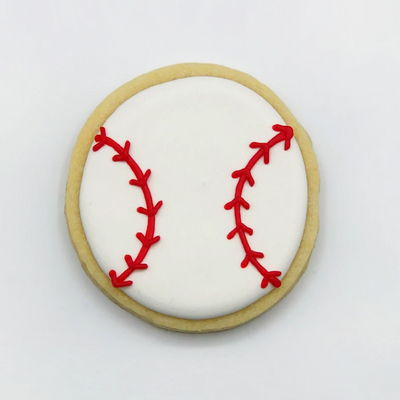 Custom baseball decorated sugar cookie from Southern Home Bakery in Orlando, Florida