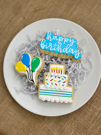 Birthday decorated sugar cookie set from Southern Home Bakery in Orlando, Florida