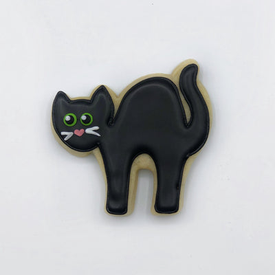 Custom decorated black cat sugar cookie by Southern Home Bakery in Orlando, Florida
