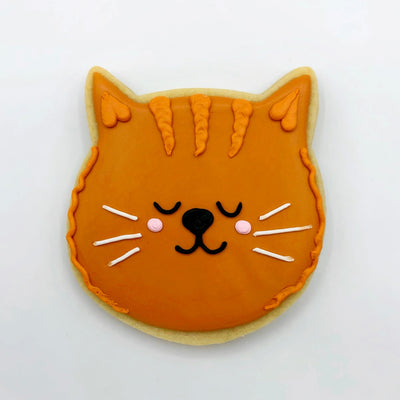 Custom Cat Face decorated sugar cookie from Southern Home Bakery in Orlando, Florida
