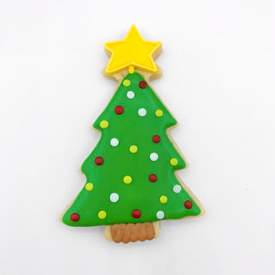 Custom Christmas Tree with Star decorated sugar cookie from Southern Home Bakery in Orlando, Florida