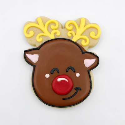 Custom Reindeer decorated sugar cookie from Southern Home Bakery in Orlando, Florida