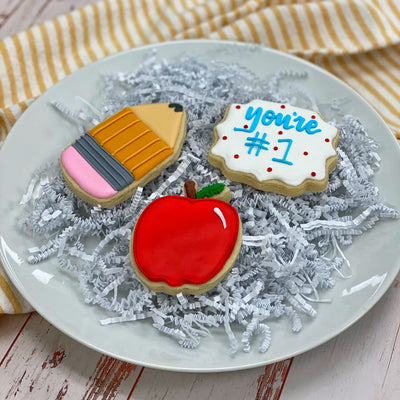 Custom decorated school cookie set by Southern Home Bakery in Orlando, Florida