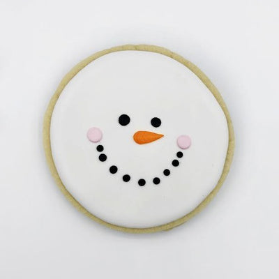 Custom decorated Snowman Face sugar cookie from Southern Home Bakery in Orlando, Florida