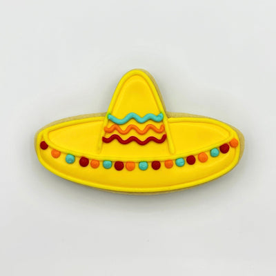 Custom, hand-decorated sombrero sugar cookie from Southern Home Bakery in Orlando, Florida