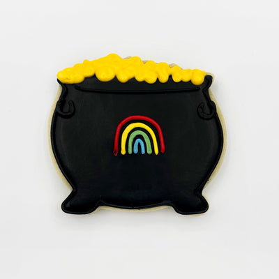 Custom pot of gold decorated sugar cookie from Southern Home Bakery in Orlando, Florida