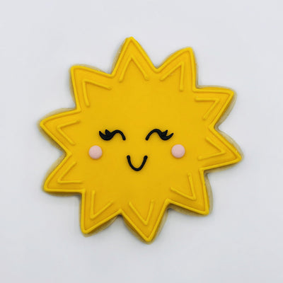Custom decorated sunshine sugar cookie by Southern Home Bakery in Orlando, Florida