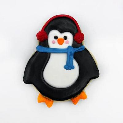 Custom Winter Penguin decorated sugar cookie from Southern Home Bakery in Orlando, Florida