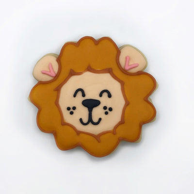 Custom decorated lion sugar cookie by Southern Home Bakery in Orlando, Florida