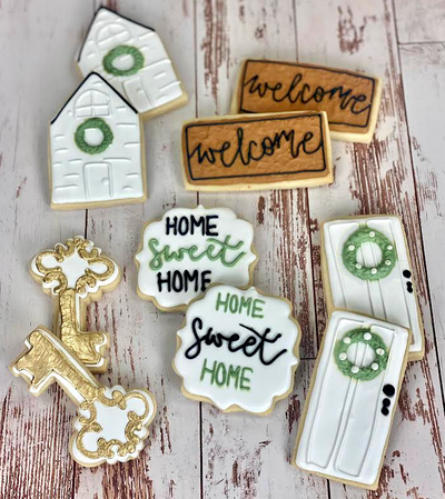 Welcome home decorated sugar cookie set from Southern Home Bakery in Orlando, Florida